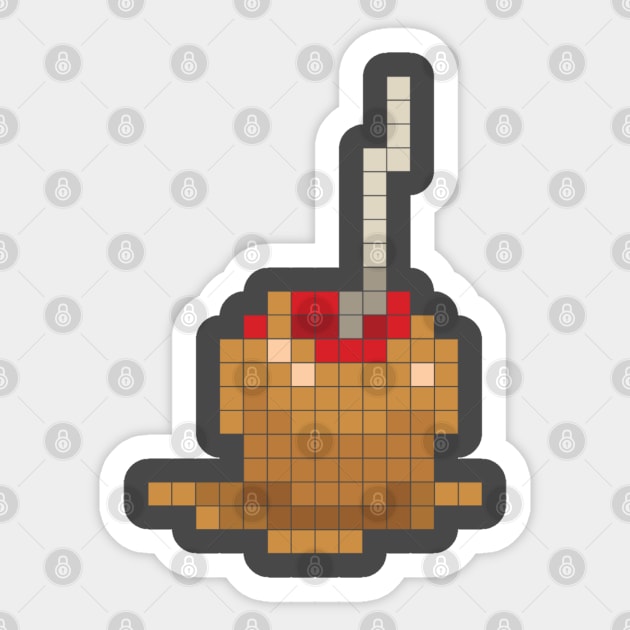 8-Bit Caramel Apple Sticker by geekywhiteguy